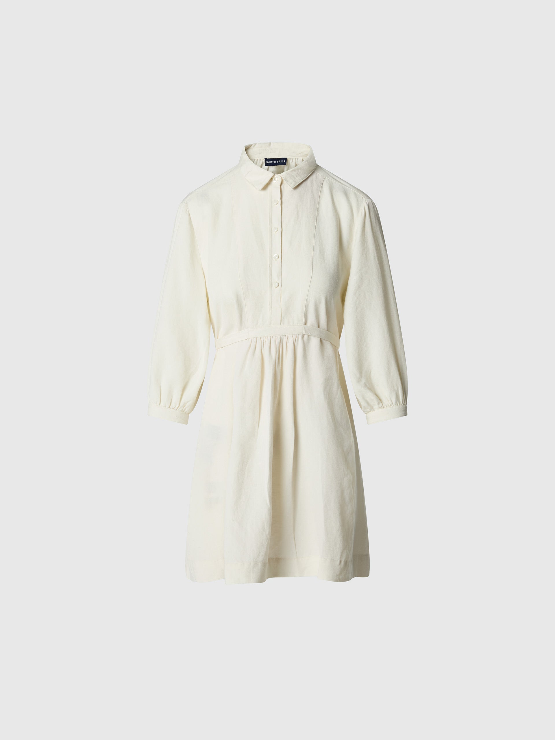 Short shirt dress with waist tie