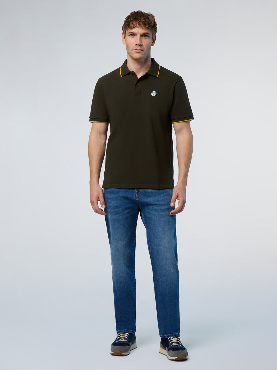 polo-short-sleeve-collar-wstriped-in-contrast-692452