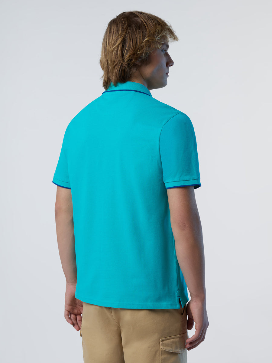 polo-short-sleeve-collar-wstriped-in-contrast-692452