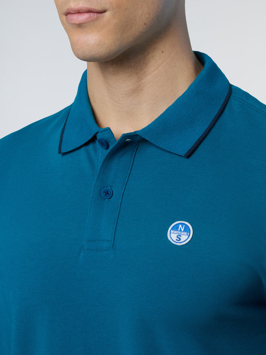 polo-short-sleeve-collar-wstriped-in-contrast-692452