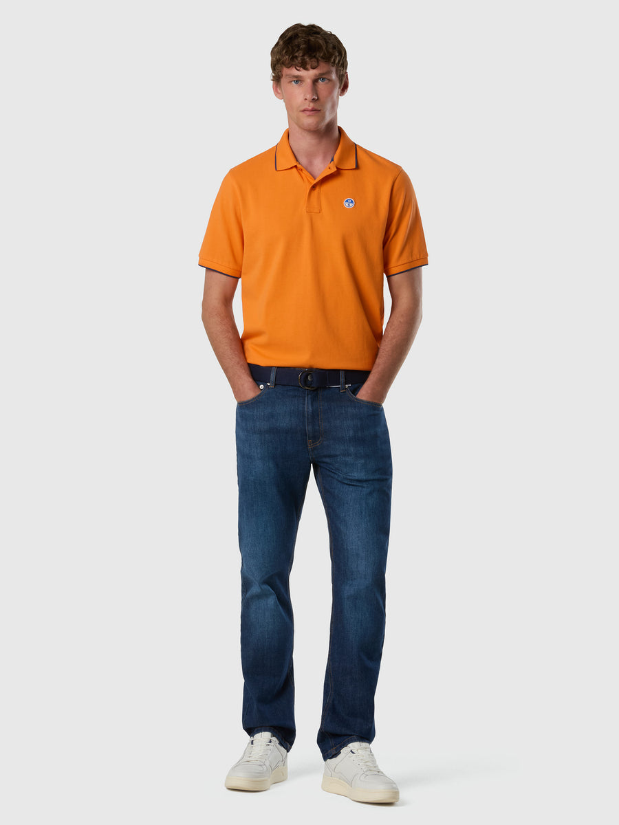 polo-short-sleeve-collar-wstriped-in-contrast-692464