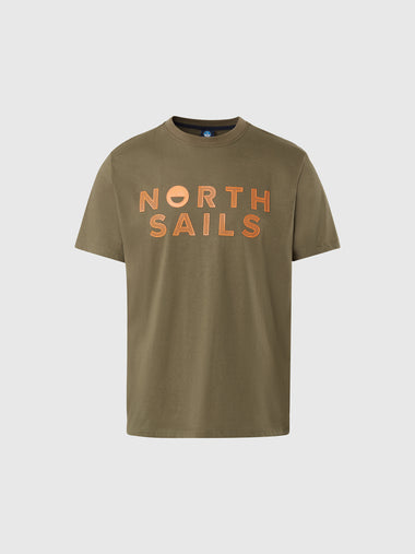hover | Dusty olive | t-shirt-short-sleeve-line-print-692973