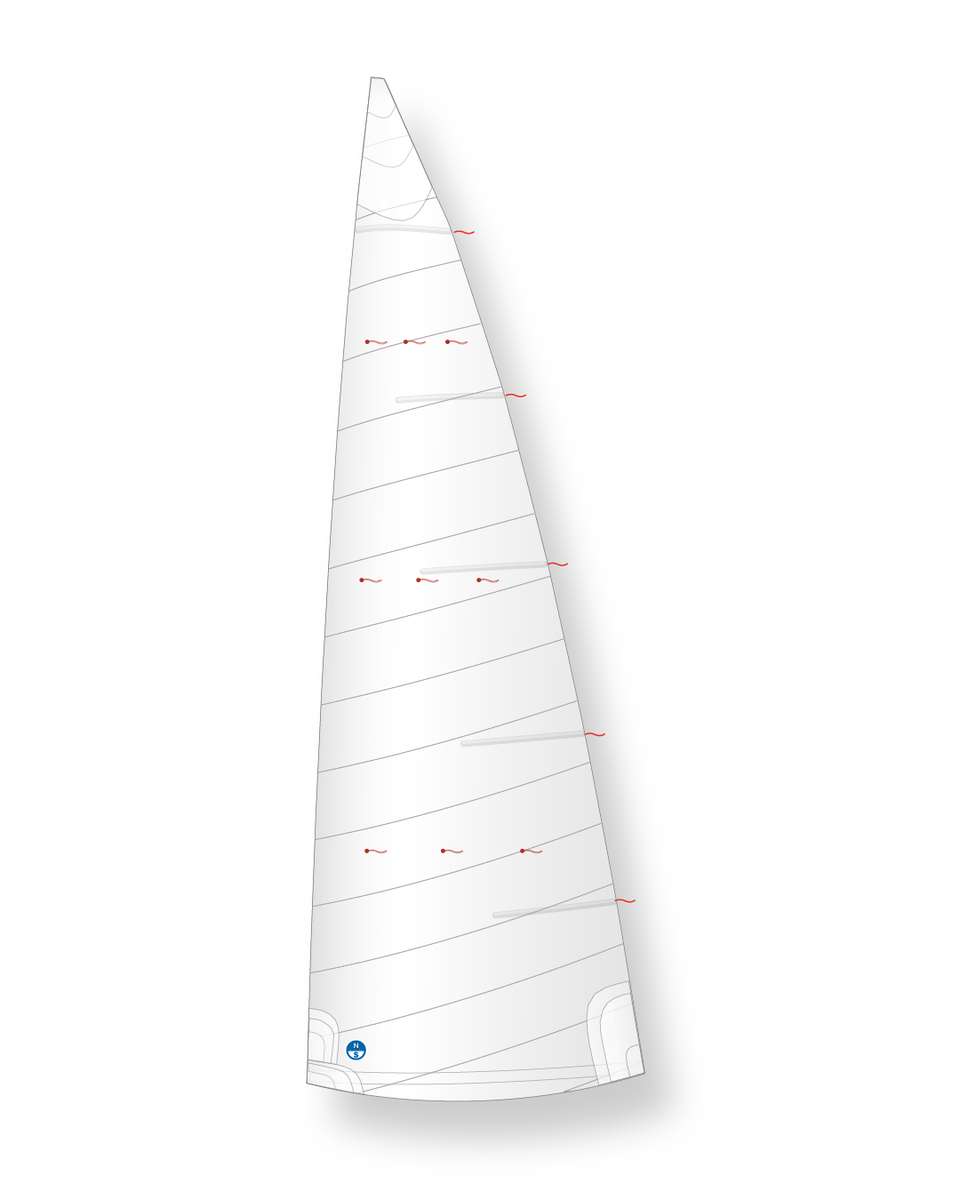 1 | NPC CROSS-CUT / White | North Sails Cruising Mainsail NPC CROSS CUT White