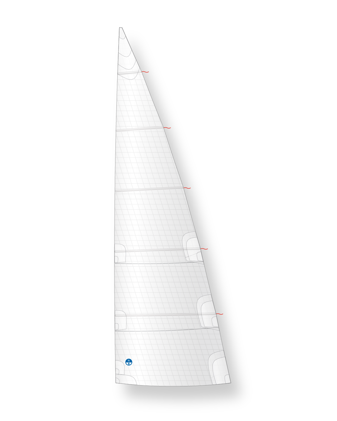 1 | 3Di OCEAN / White | North Sails Full Batten Cruising Mainsail 3Di OCEAN White