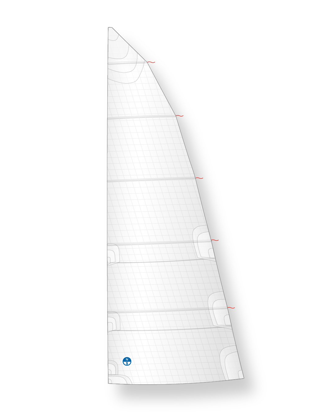 1 | 3Di OCEAN / White | North Sails High Roach Cruising Mainsail 3Di OCEAN White