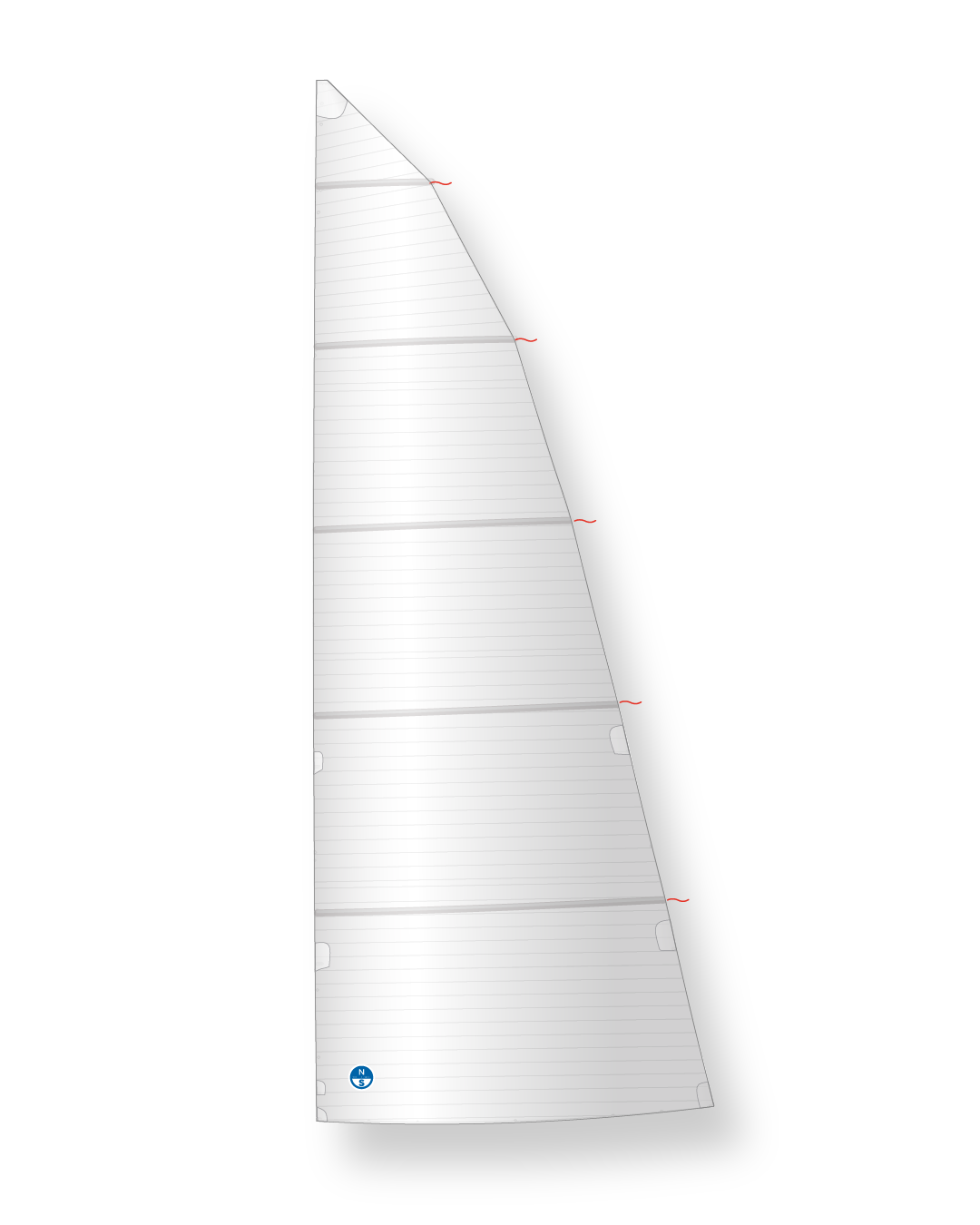 1 | 3Di SY / White | North Sails High Roach Cruising Mainsail 3Di SY White