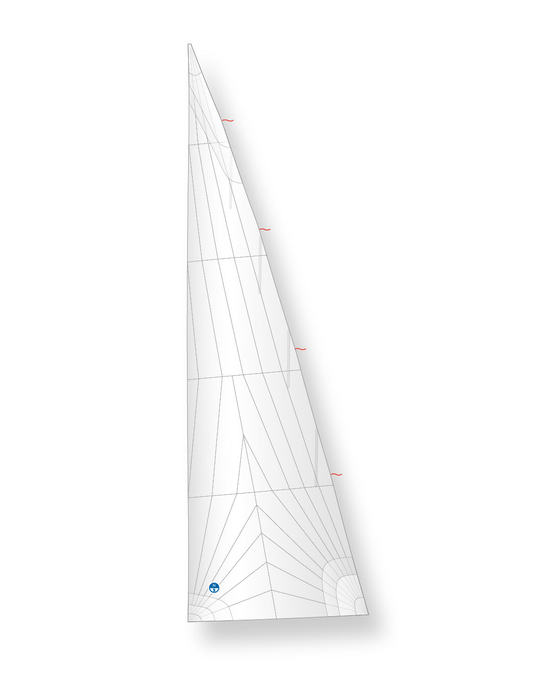 1 | NPC RADIAN / White | North Sails In Mast Roller Furling Mainsail with Battens NPC RADIAN White