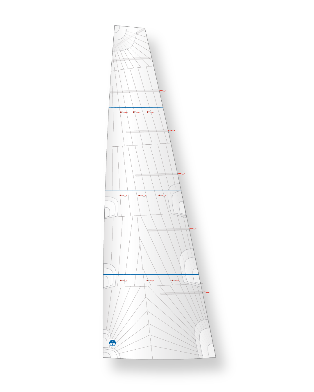1 | NPC RADIAN / White | North Sails Square Top Racing Mainsail NPC RADIAN White