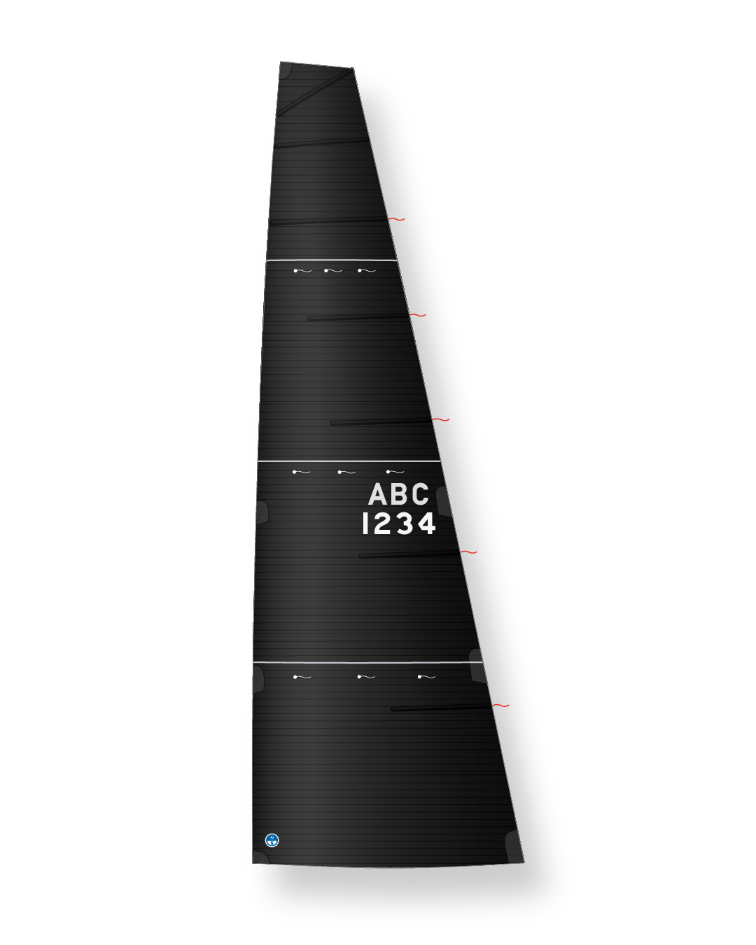 1 | 3Di ENDURANCE / Black | North Sails Square Top Racing Mainsail 3Di ENDURANCE Black