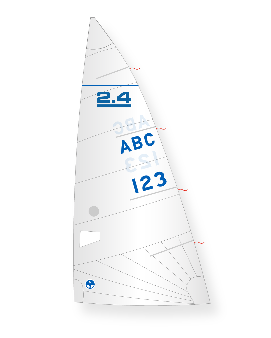 1 | White | North Sails 2.4mR Mainsail