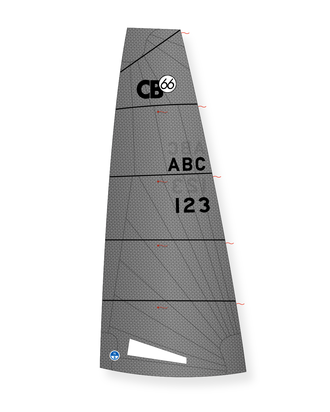 1 | Gray | North Sails CB66 Mainsail