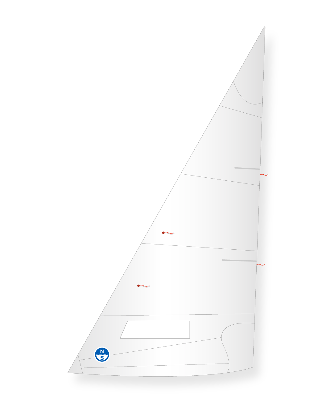 1 | White | North Sails Cape Cod Mercury Blue Ribbon Jib