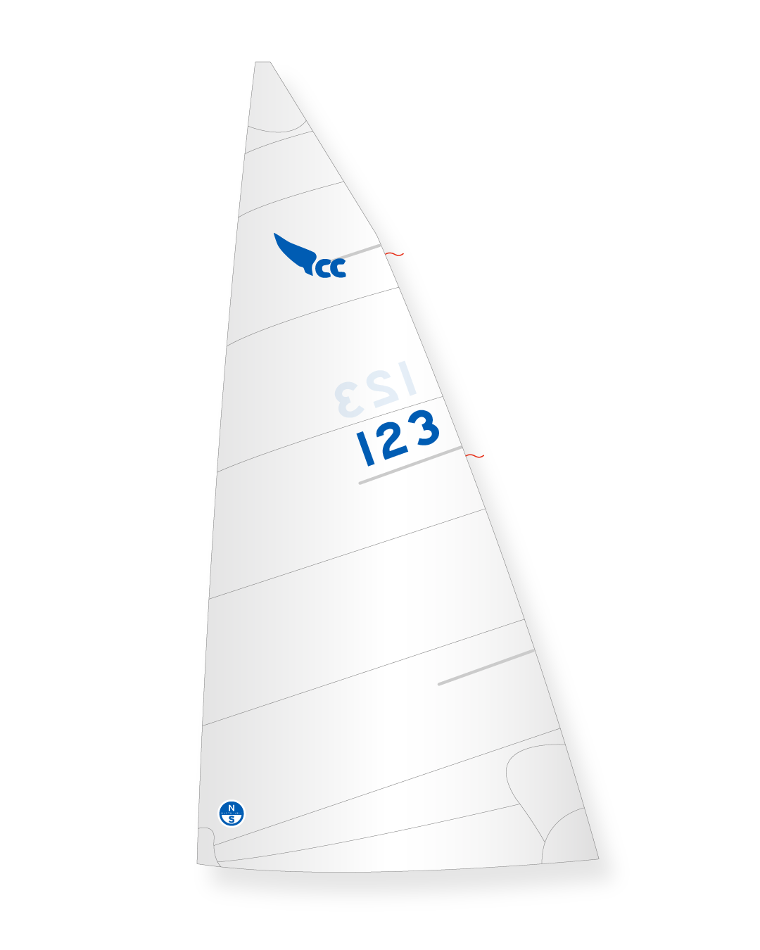 1 | White | North Sails Cape Cod Mercury Blue Ribbon Mainsail