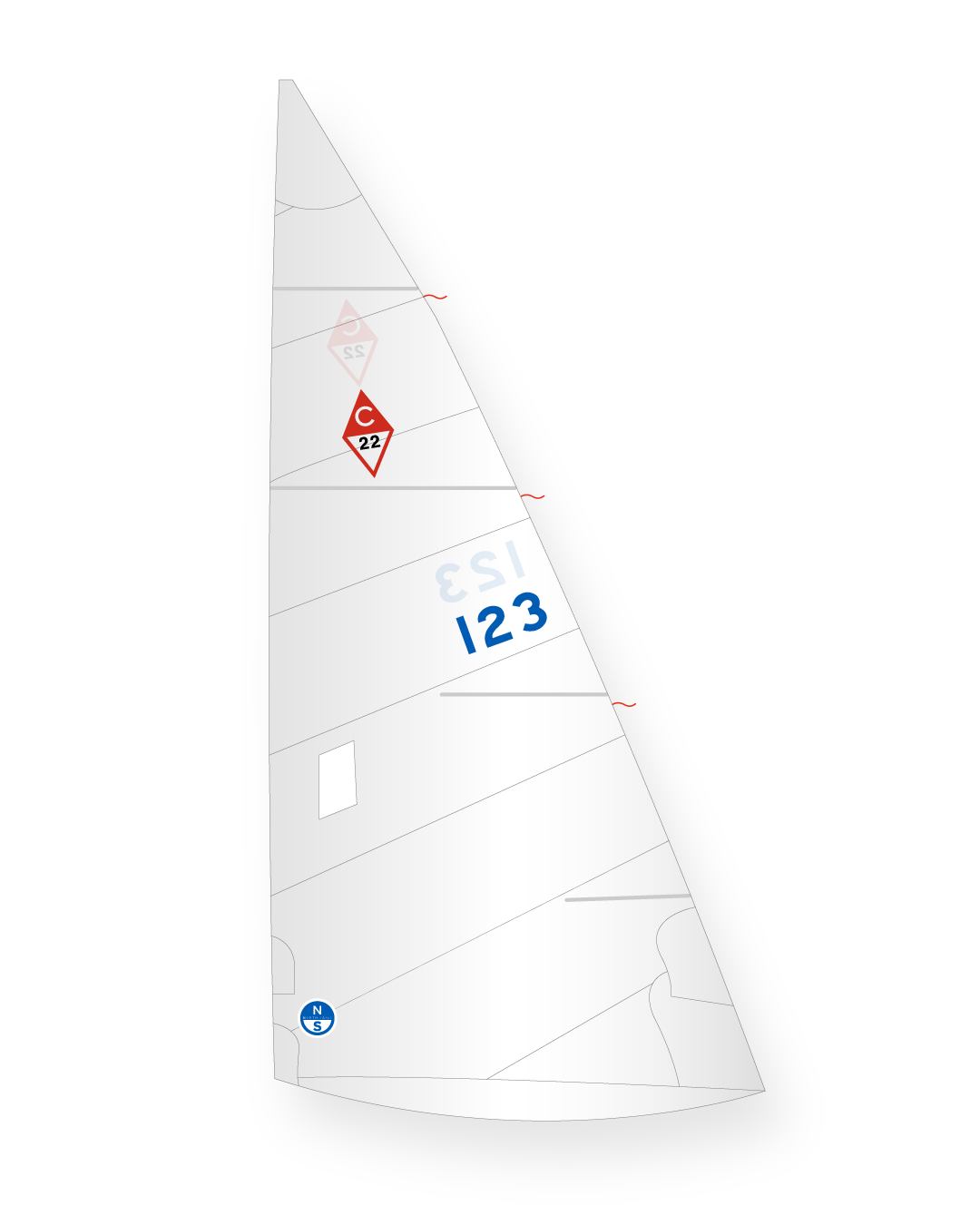 1 | White | North Sails Catalina 22 Mainsail