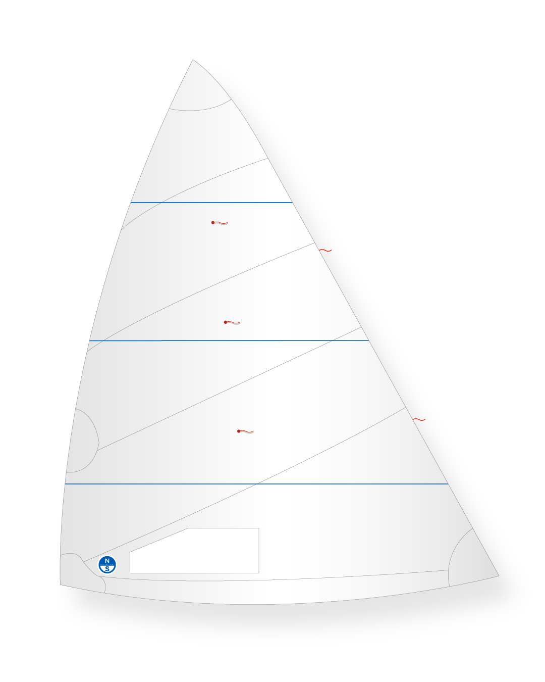1 | White | North Sails Dinghy 12 Mainsail