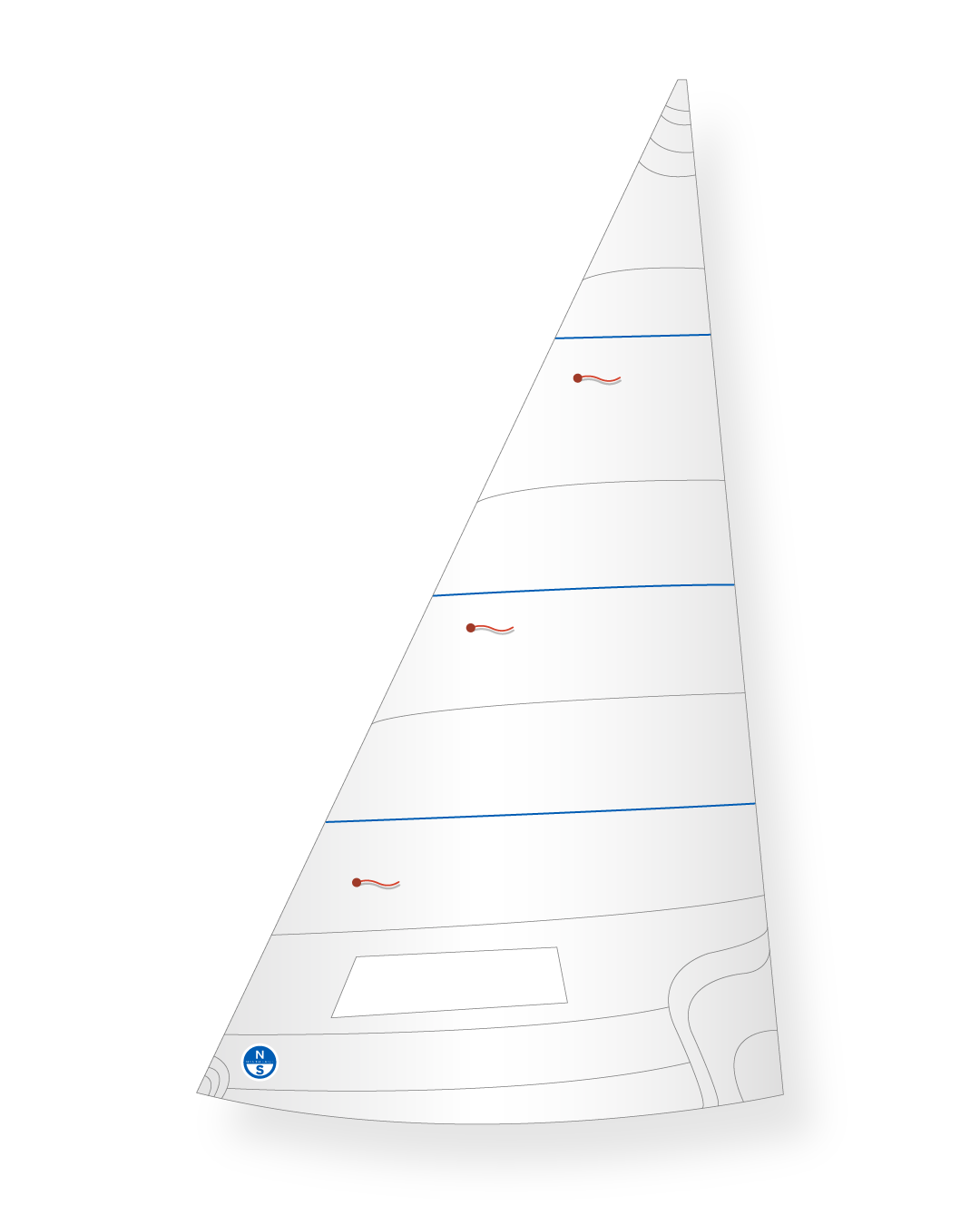 1 | White | North Sails Flying Fifteen Jib