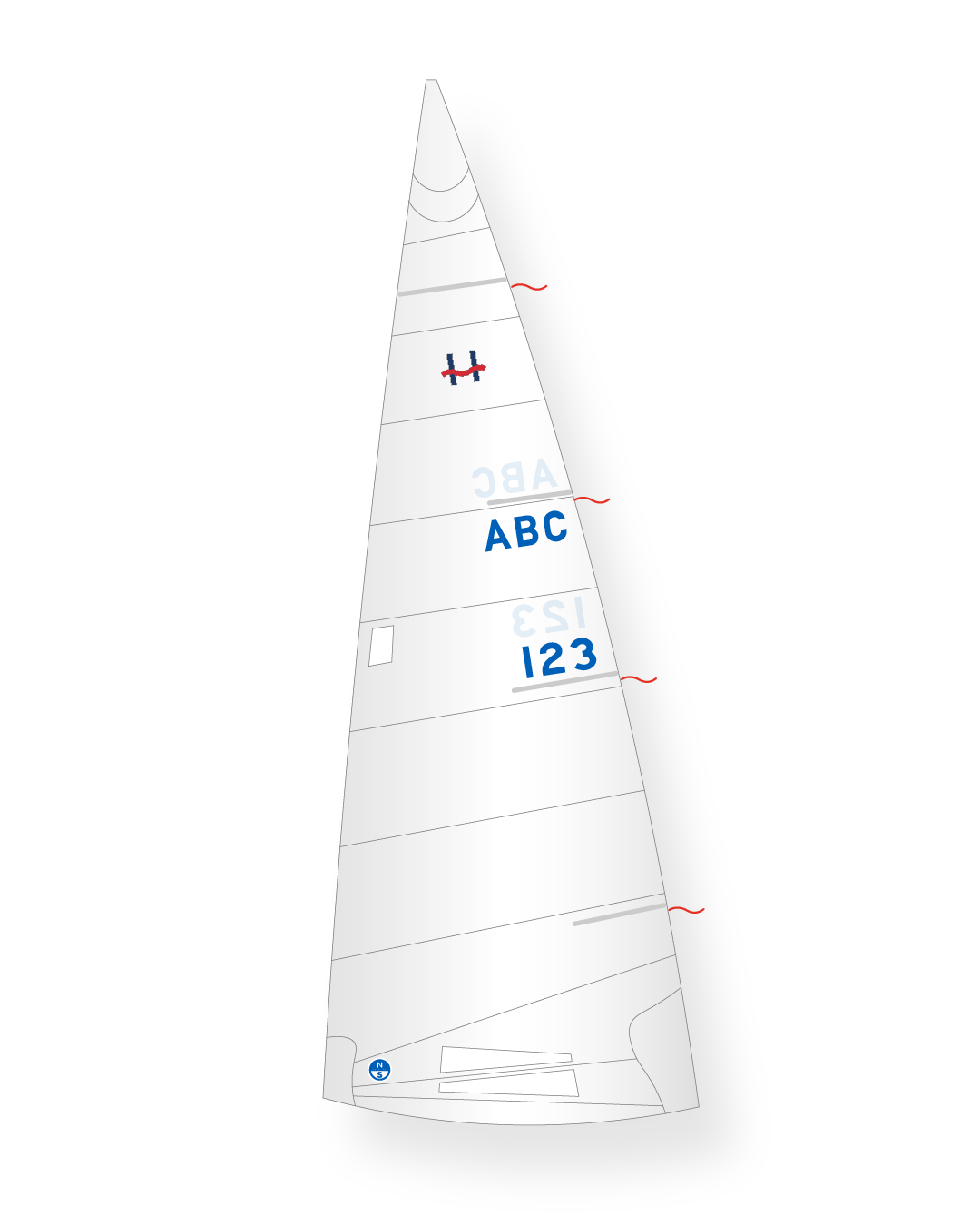 1 | White | North Sails H-Boat HJ-9 Mainsail
