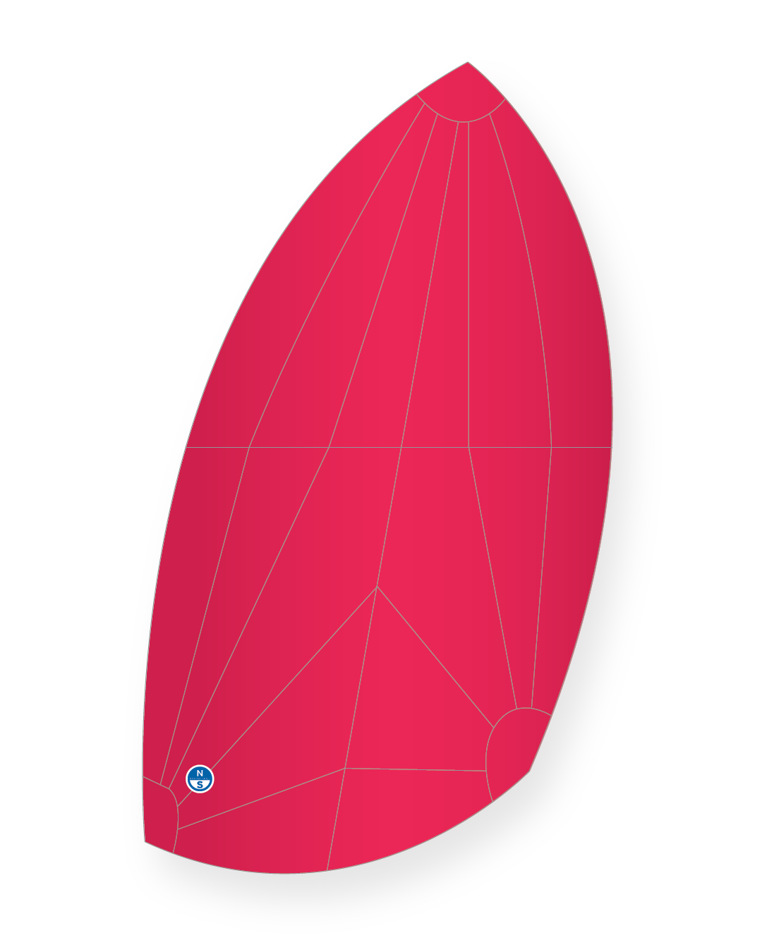 1 | Red | North Sails Inland 20 Scow Spinnaker