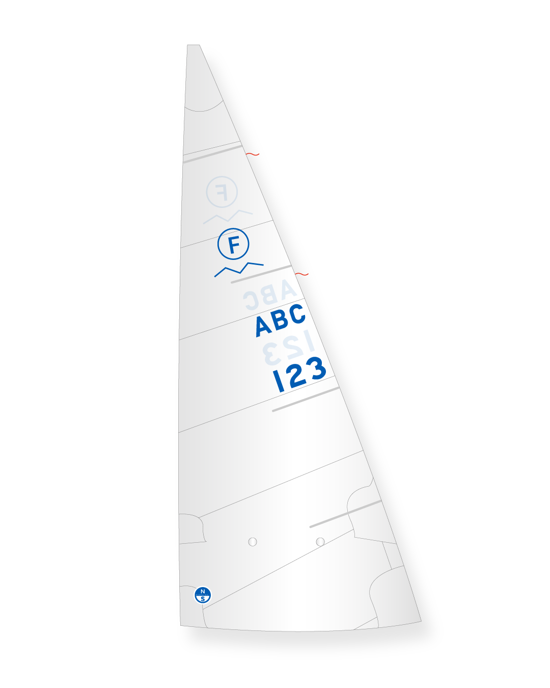 1 | White | North Sails International Folkboat Mainsail