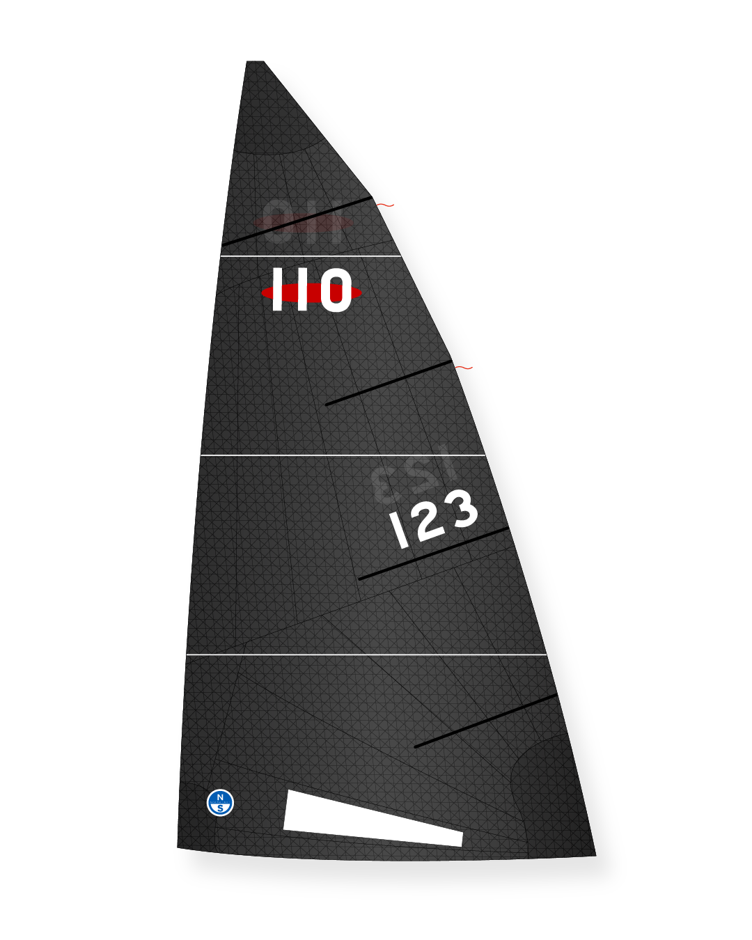 1 | Black | North Sails International 110 Mainsail