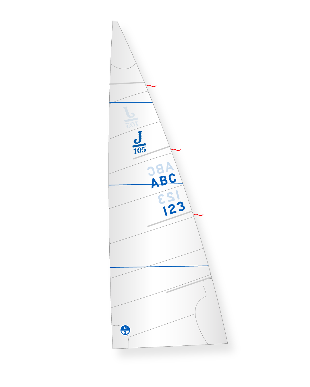 1 | White | North Sails J-105 Mainsail