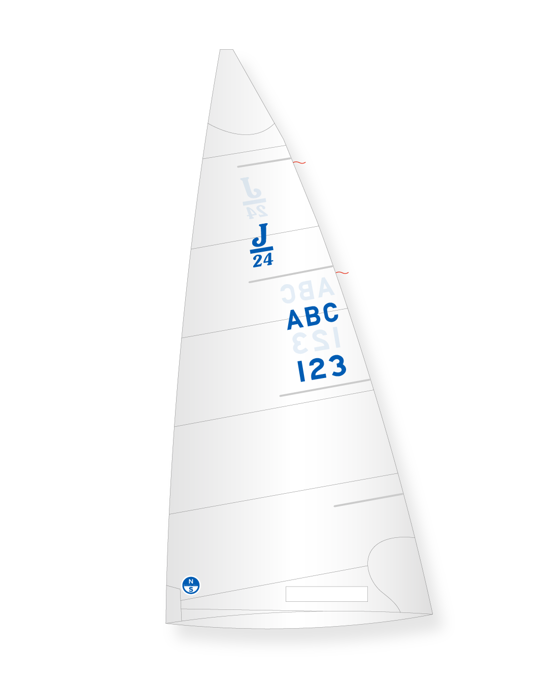 1 | White | North Sails J/24 Blue Ribbon Mainsail