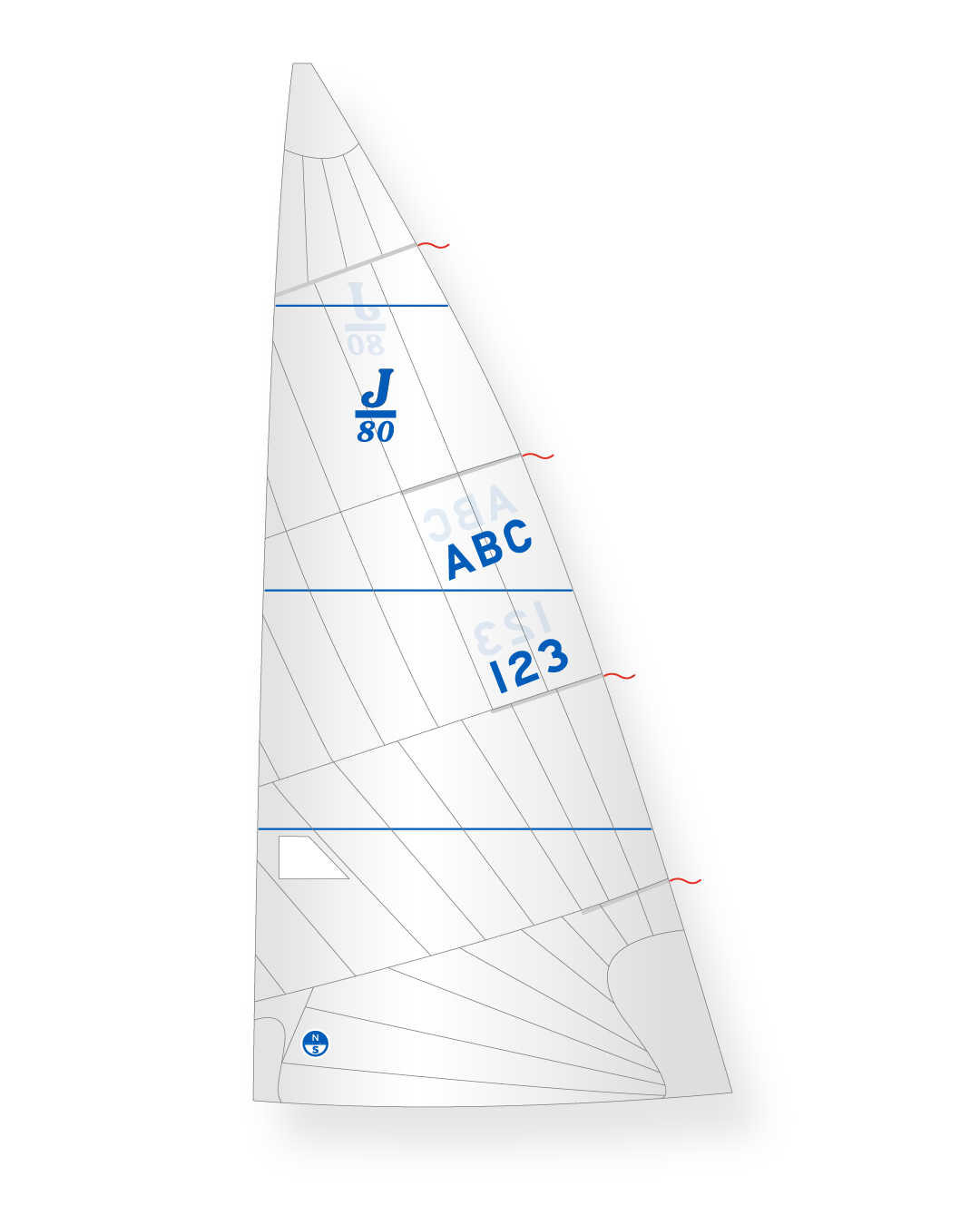 1 | White | North Sails J-80 T-6R Mainsail