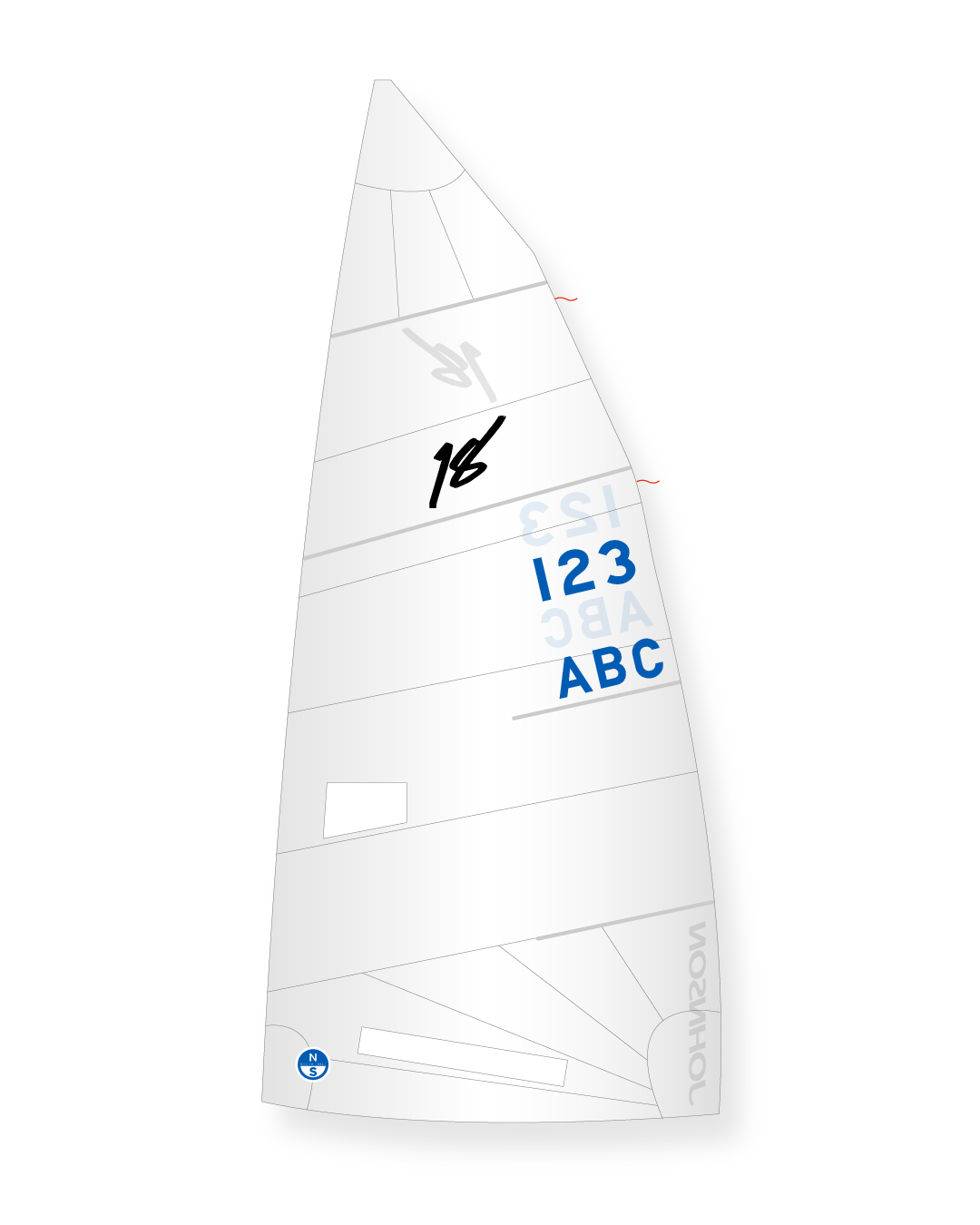 1 | White | North Sails Johnson 18 Mainsail
