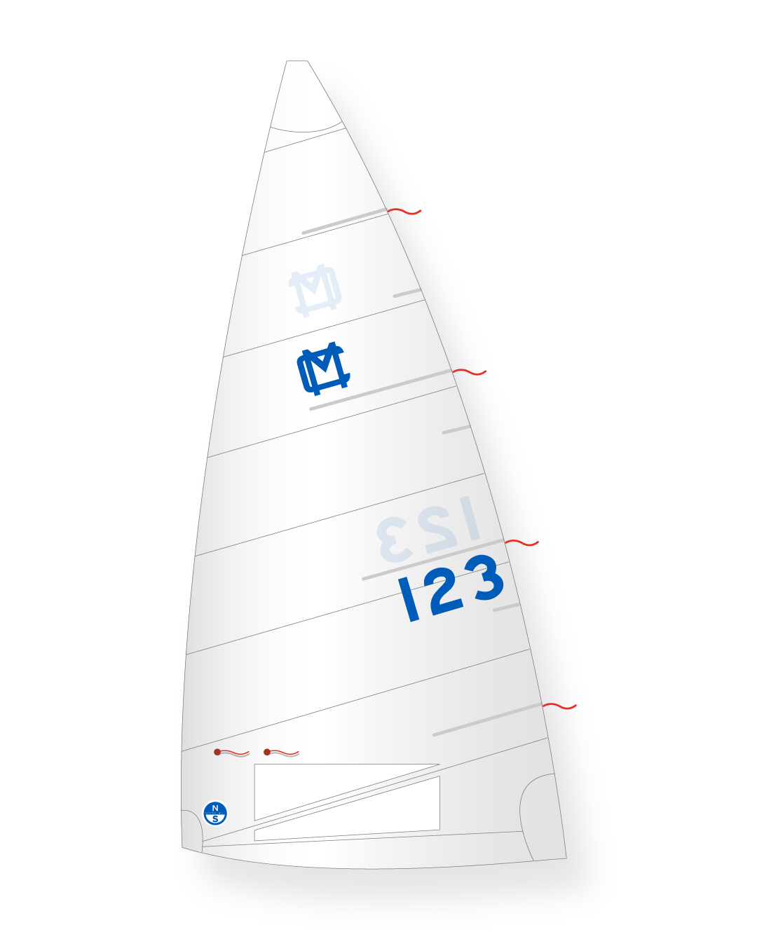 1 | White | North Sails MC Scow Magnum Mainsail