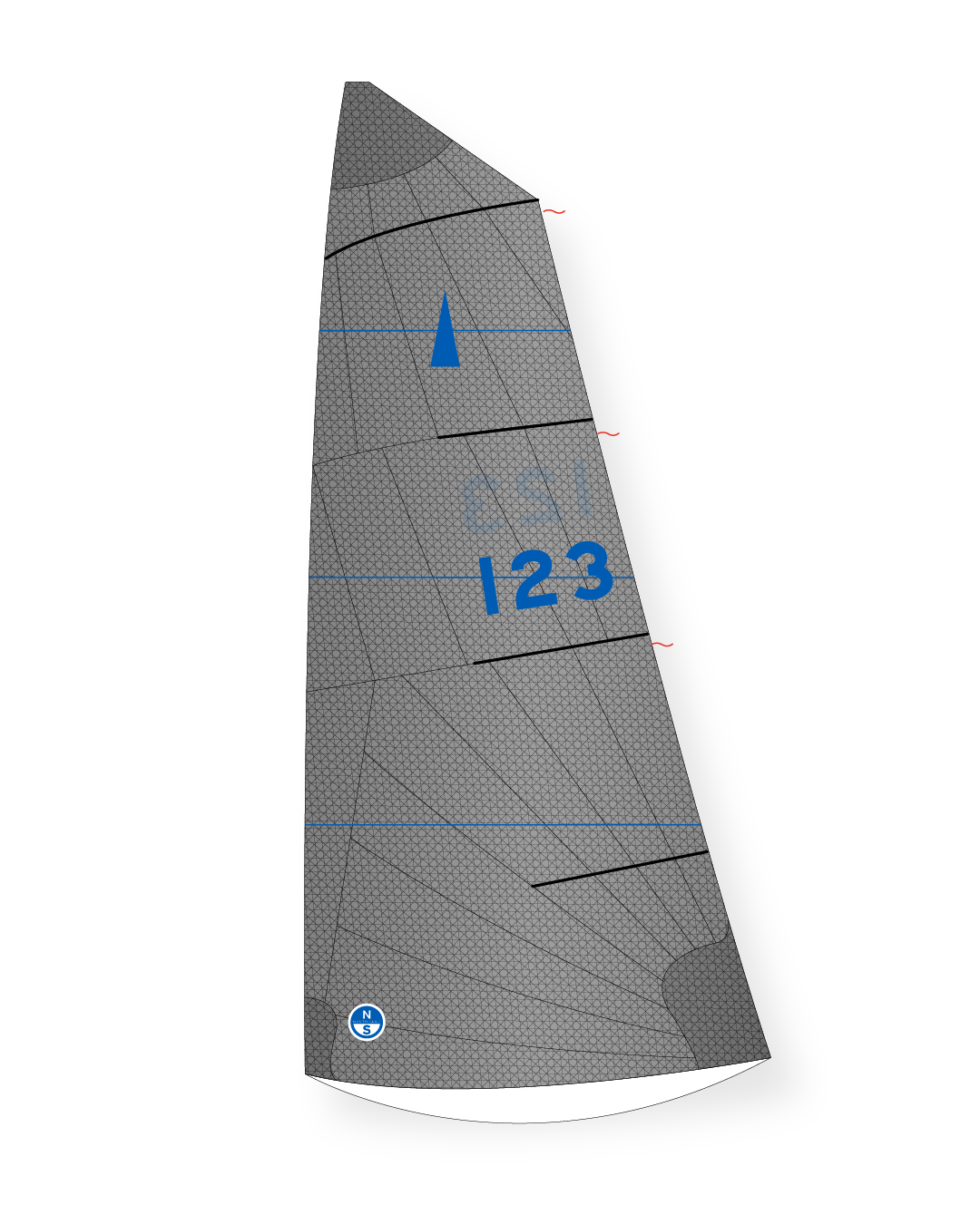 1 | Gray | North Sails Merlin Rocket M-10 Mainsail