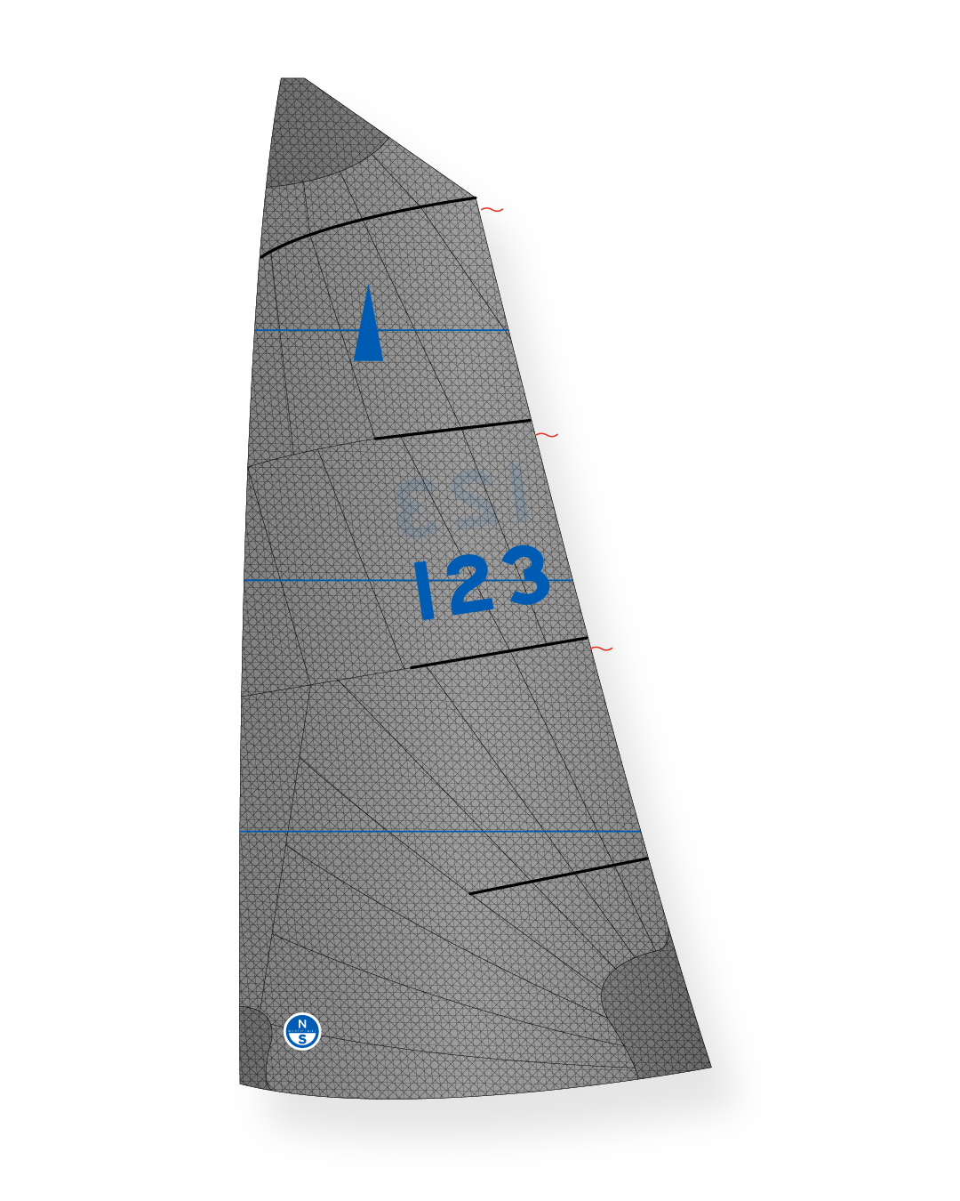 1 | Gray | North Sails Merlin Rocket M-9 Mainsail