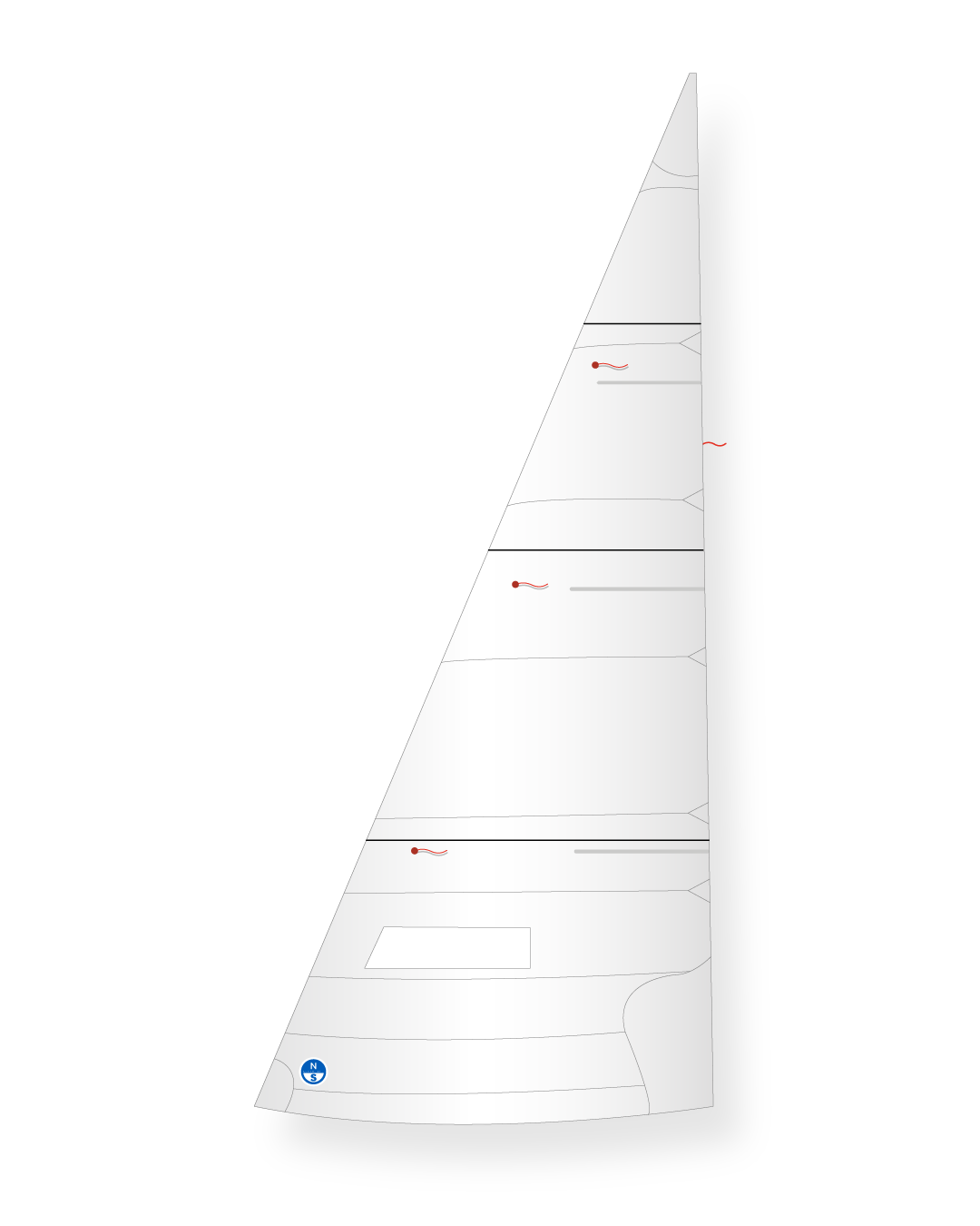 1 | White| North Sails National 18 Ultra XJ-2 Jib