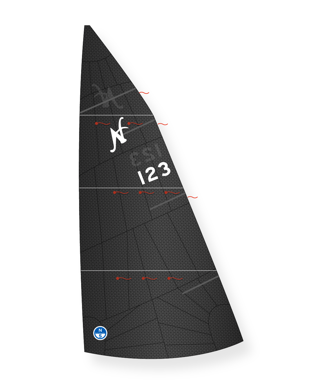1 | Black | North Sails Noelex 22 Paneled Mainsail