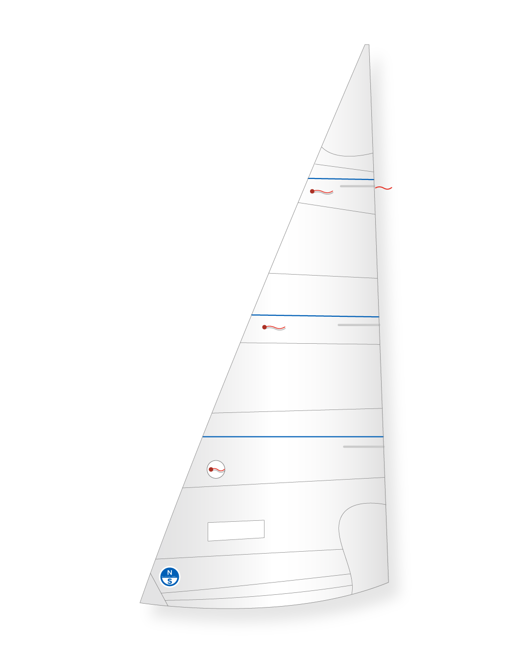 1 | White | North Sails Sonar FP Clew Blocks Jib