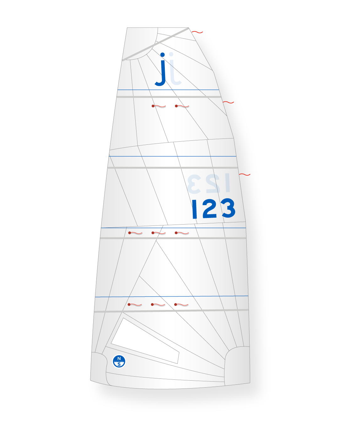 1 | White | North Sails Spencer Jollyboat Mainsail