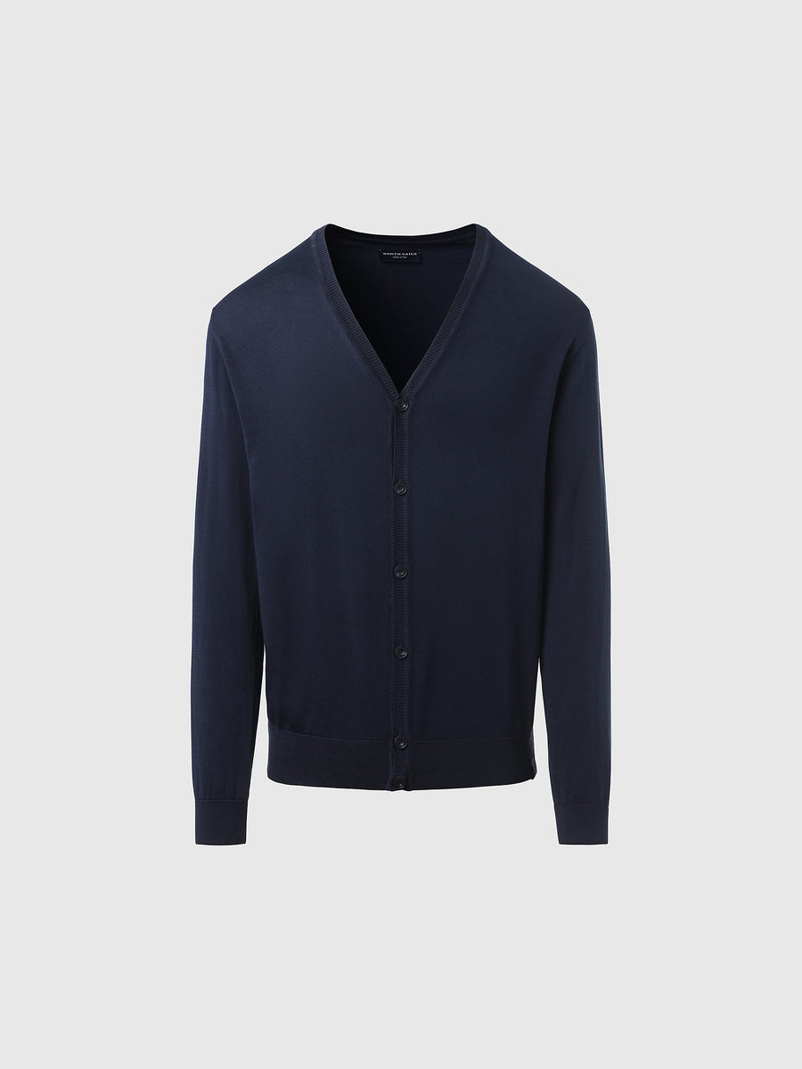 hover | Navy blue | cardigan-14gg-699582
