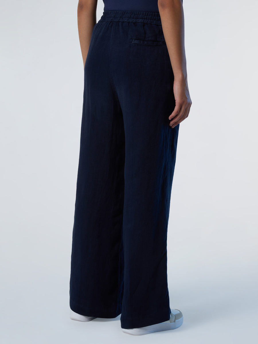 4 | Navy blue | wide-long-trouser-wielastic-waist-074771