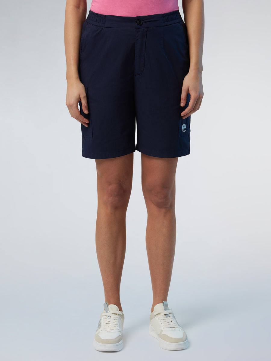 1 | Navy blue | elastic-wasit-cargo-short-trouser-074779
