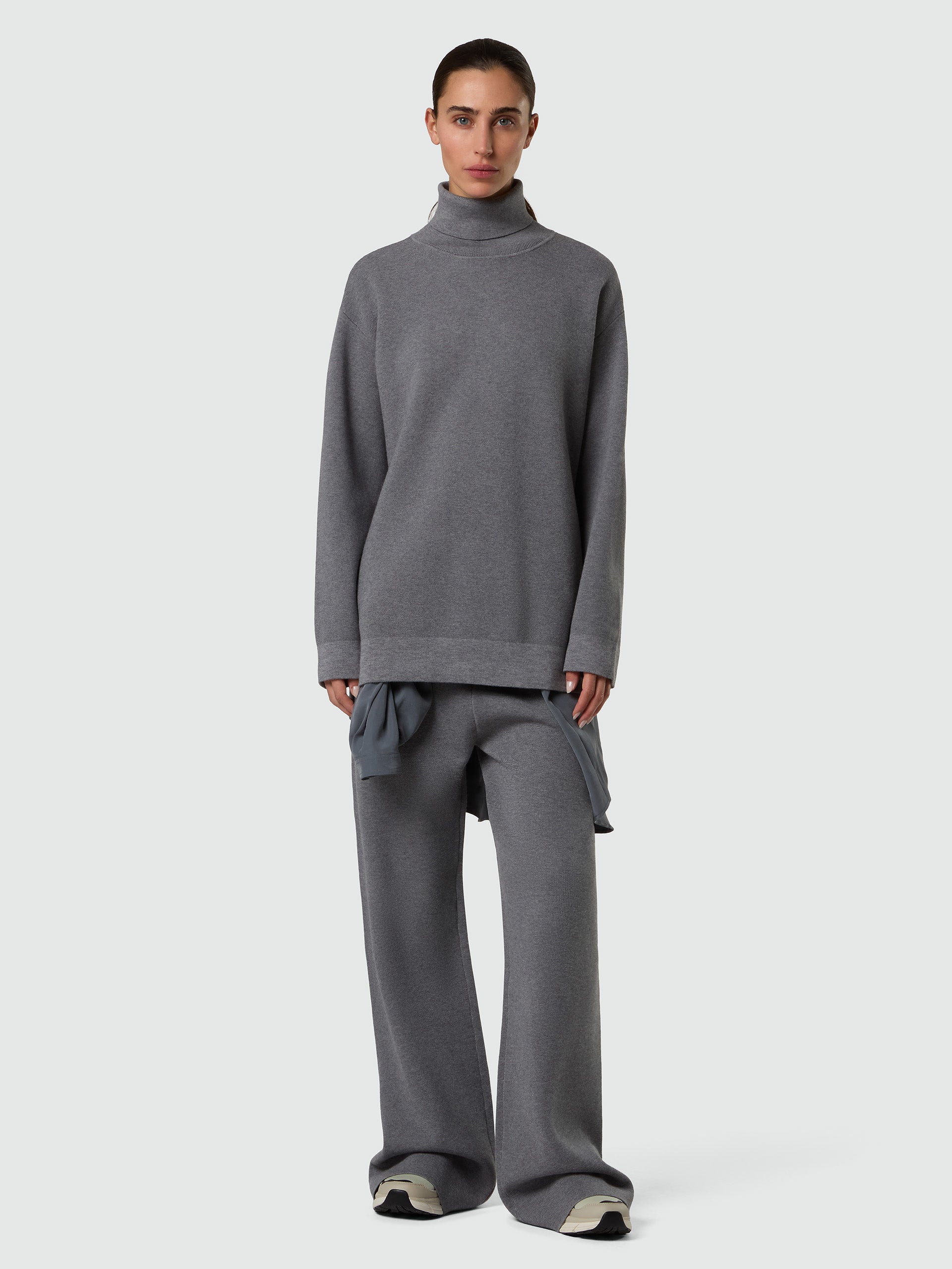2 | Medium grey melange | long-trouser-12gg-knitwear-074814