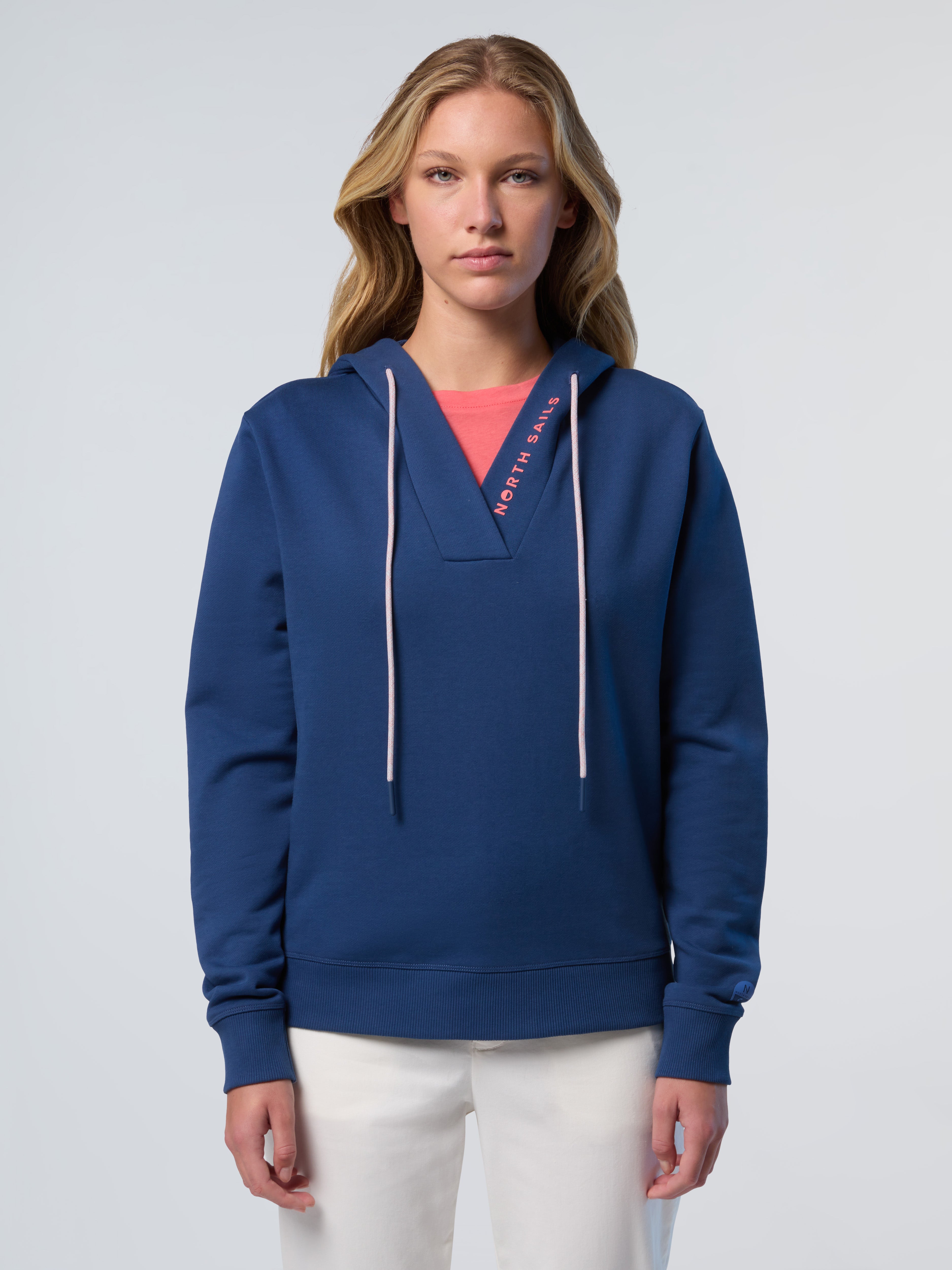 V-neck hoodie with North Sails print | North Sails
