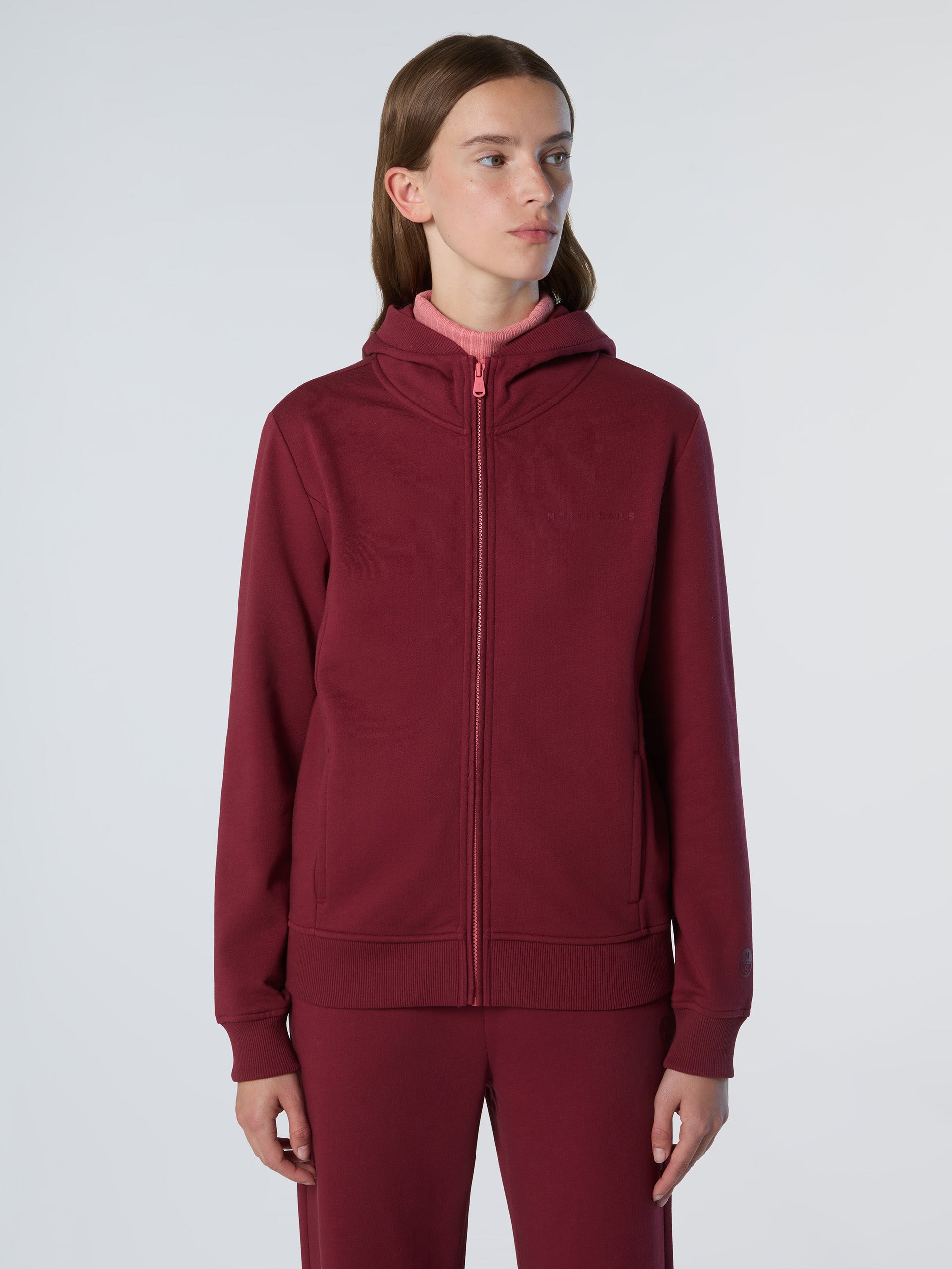 1 | Deep red | hooded-full-zip-sweater-wlogo-091186