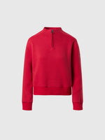 hover | Scarlet | half-zip-sweater-wlogo-091197