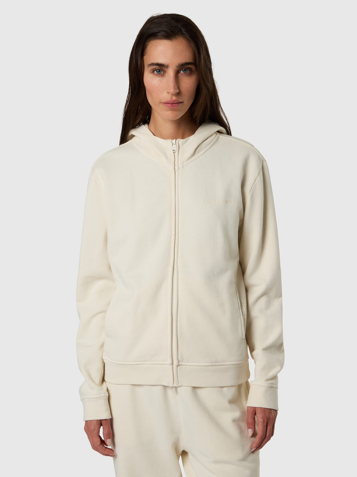 1 | Winter white | hooded-full-zip-sweatshirt-091366
