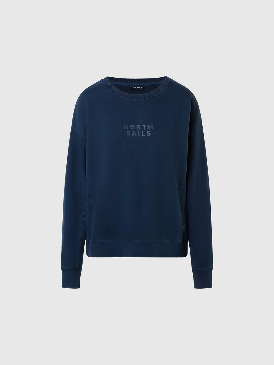 hover | Navy blue | crewneck-sweatshirt-wgraphic-091900