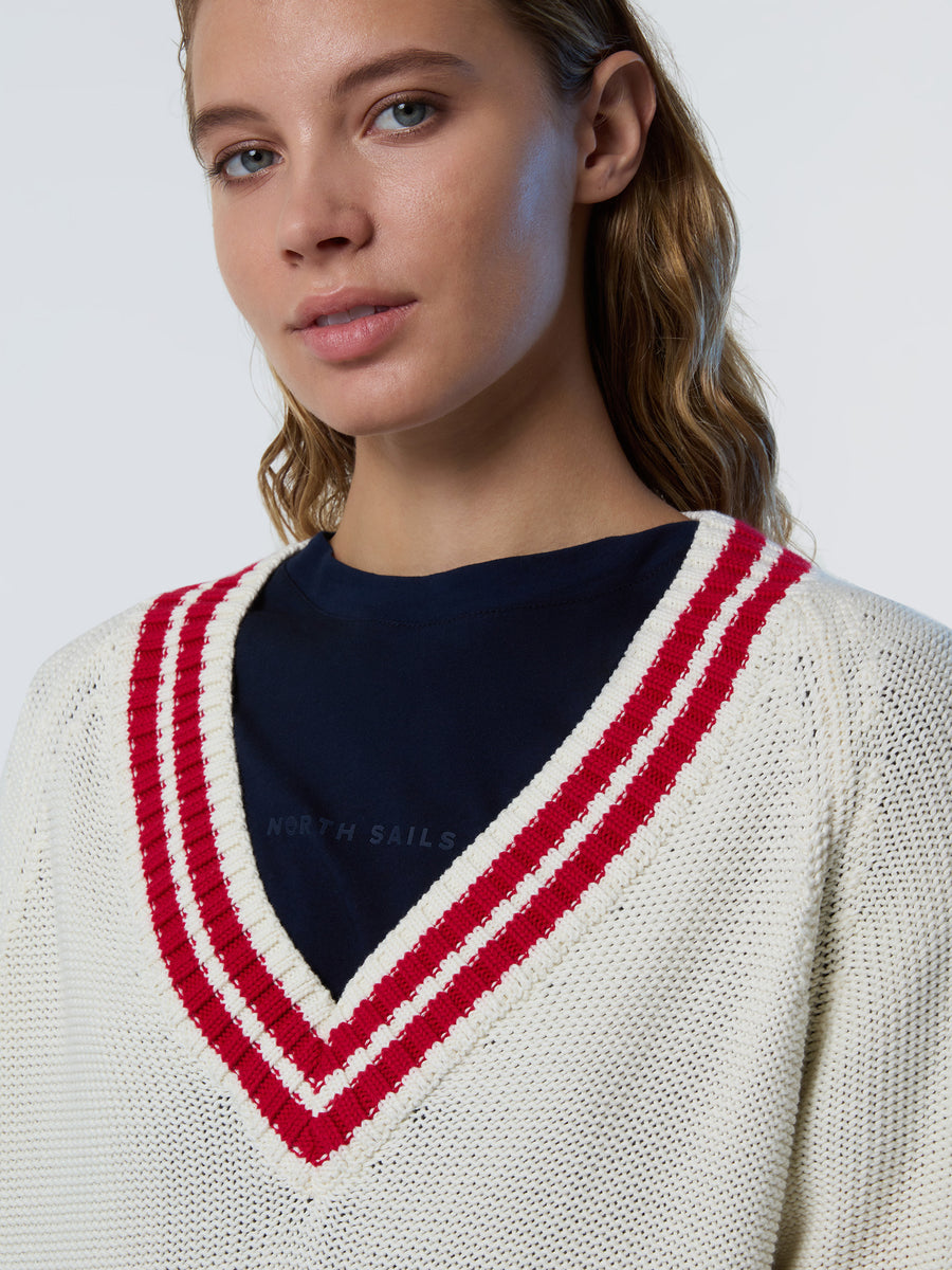 6 | Marshmallow | v-neck-knitwear-5gg-095471