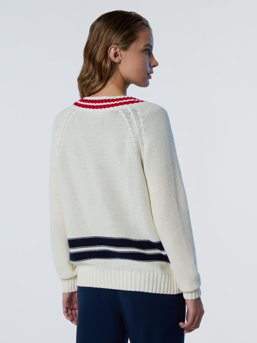 4 | Marshmallow | v-neck-knitwear-5gg-095471