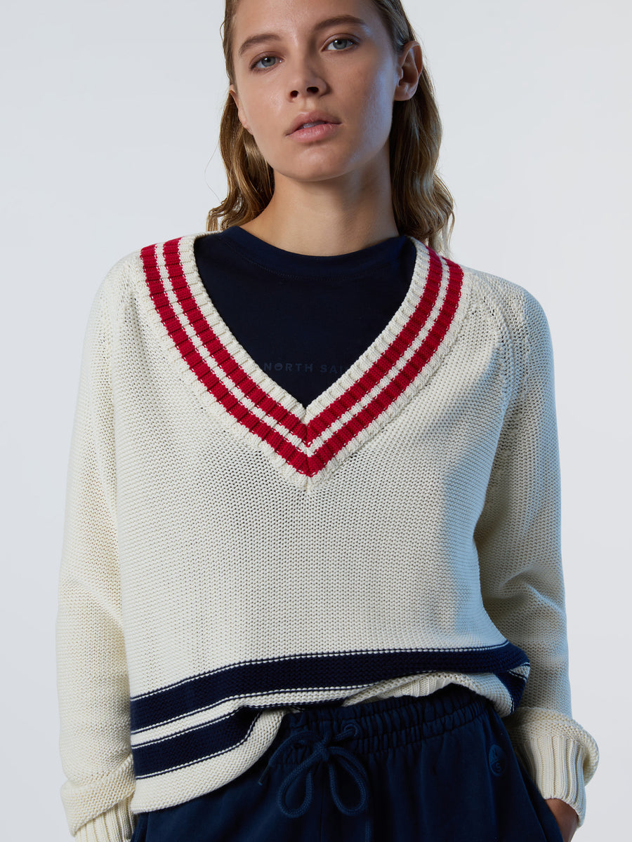 2 | Marshmallow | v-neck-knitwear-5gg-095471