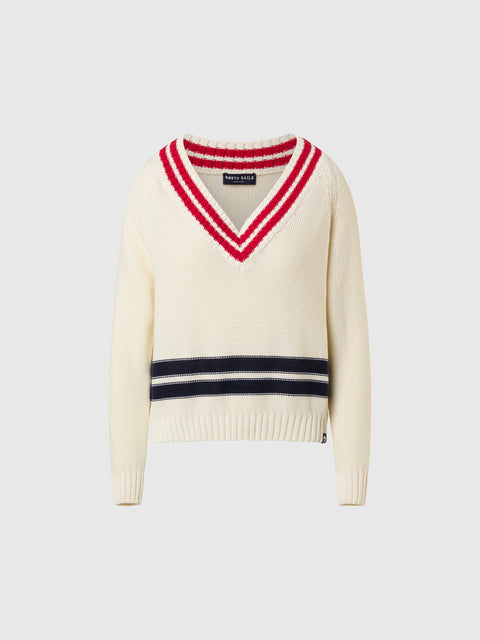 hover | Marshmallow | v-neck-knitwear-5gg-095471