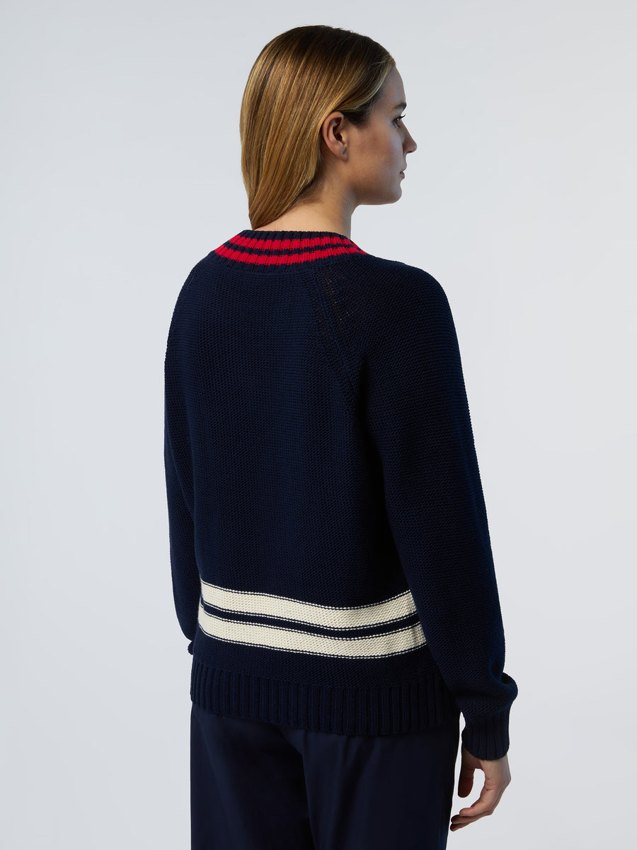 4 | Navy blue | v-neck-knitwear-5gg-095471