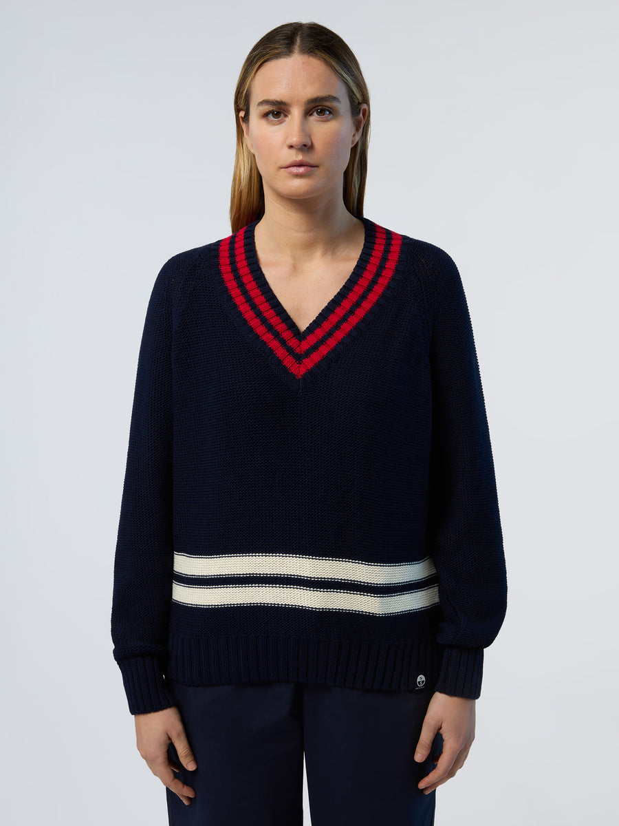1 | Navy blue | v-neck-knitwear-5gg-095471